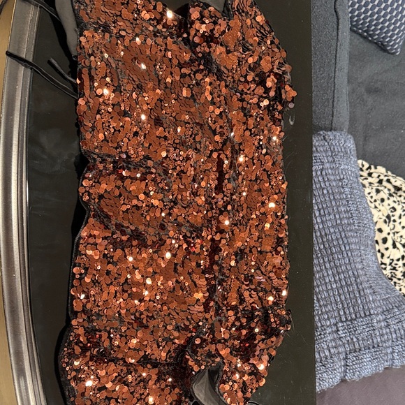 Ganni Black and Copper Sequin Bolero - Picture 2 of 2